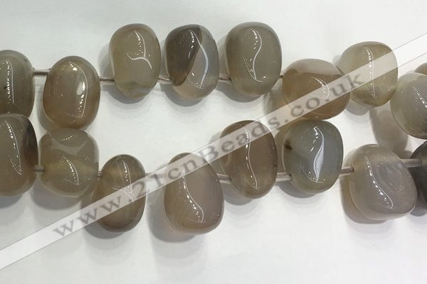 CTD2120 Top drilled 15*25mm - 18*25mm freeform agate beads