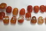 CTD2124 Top drilled 15*25mm - 18*25mm freeform agate beads