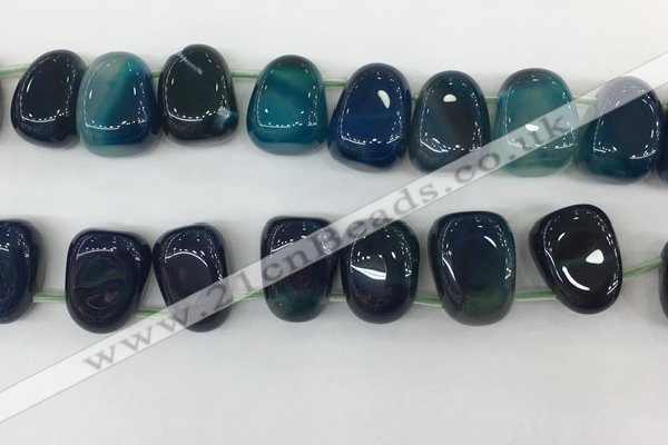 CTD2127 Top drilled 15*25mm - 18*25mm freeform agate beads