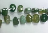 CTD2128 Top drilled 15*25mm - 18*25mm freeform agate beads