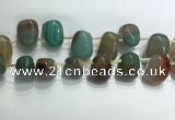 CTD2129 Top drilled 15*25mm - 18*25mm freeform agate beads