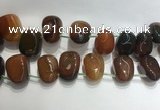 CTD2130 Top drilled 15*25mm - 18*25mm freeform agate beads