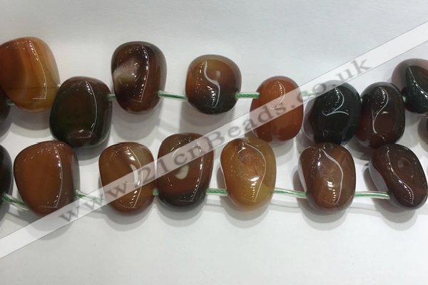 CTD2130 Top drilled 15*25mm - 18*25mm freeform agate beads