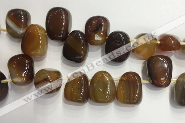 CTD2131 Top drilled 15*25mm - 18*25mm freeform agate beads