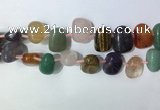 CTD2153 Top drilled 15*25mm - 18*25mm freeform mixed gemstone beads