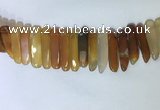 CTD2162 Top drilled 8*20mm - 10*40mm sticks agate gemstone beads