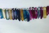 CTD2173 Top drilled 8*20mm - 10*40mm sticks agate gemstone beads