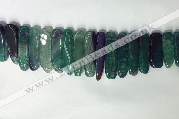 CTD2174 Top drilled 8*20mm - 10*40mm sticks agate gemstone beads