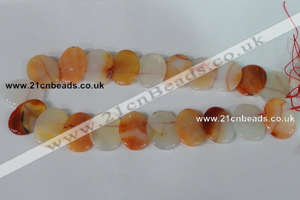 CTD22 Top drilled 20*30mm oval agate gemstone beads wholesale