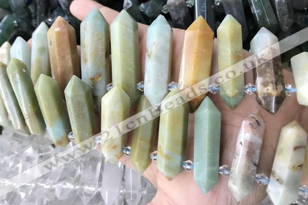 CTD2242 Top drilled 10*22mm - 12*45mm faceted nuggets amazonite beads