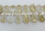 CTD2267 Top drilled 16*28mm - 20*30mm faceted freeform citrine beads