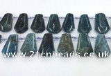 CTD2276 Top drilled 16*28mm - 20*30mm faceted freeform apatite beads