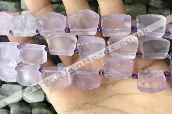 CTD2281 Top drilled 15*20mm - 17*23mm freeform amethyst beads