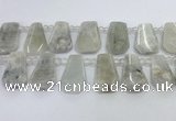 CTD2331 Top drilled 16*18mm - 20*30mm freeform white moonstone beads