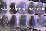 CTD2336 Top drilled 16*18mm - 20*30mm faceted freeform moonstone beads