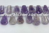 CTD2338 Top drilled 16*18mm - 20*30mm freeform lavender amethyst beads