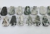 CTD2343 Top drilled 16*18mm - 20*30mm faceted freeform jade beads