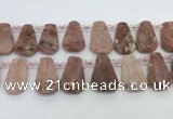 CTD2349 Top drilled 16*18mm - 20*30mm faceted freeform gemstone beads