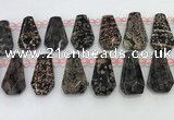 CTD2351 Top drilled 16*18mm - 20*30mm freeform red snowflake obsidian beads