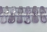 CTD2355 Top drilled 16*18mm - 20*30mm faceted freeform amethyst beads