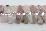 CTD2359 Top drilled 16*18mm - 20*30mm freeform pink opal beads