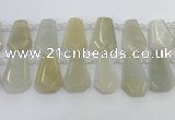 CTD2361 Top drilled 16*18mm - 20*30mm faceted freeform moonstone beads