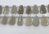 CTD2362 Top drilled 16*18mm - 20*30mm faceted freeform moonstone beads