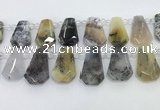 CTD2367 Top drilled 16*18mm - 20*30mm freeform montana agate beads