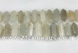 CTD2392 Top drilled 13*30mm - 14*42mm sticks moonstone beads