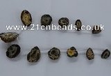 CTD2501 Top drilled 15*20mm - 25*35mm freeform druzy agate beads