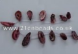 CTD2503 Top drilled 15*20mm - 25*35mm freeform druzy agate beads