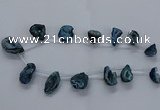 CTD2504 Top drilled 15*20mm - 25*35mm freeform druzy agate beads