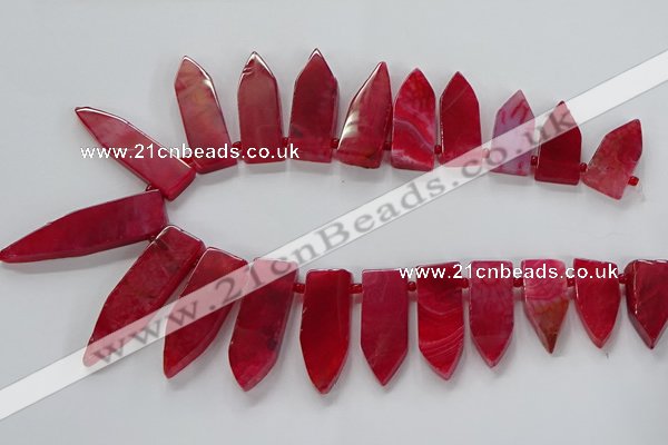 CTD2512 Top drilled 15*25mm - 16*50mm sticks agate gemstone beads