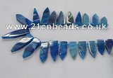 CTD2513 Top drilled 15*25mm - 16*50mm sticks agate gemstone beads