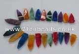 CTD2515 Top drilled 15*25mm - 16*50mm sticks agate gemstone beads