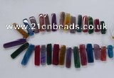 CTD2522 Top drilled 10*25mm - 12*50mm sticks agate gemstone beads