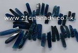 CTD2536 Top drilled 8*30mm - 11*50mm sticks agate gemstone beads