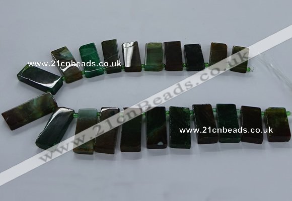CTD2546 Top drilled 12*20mm - 15*40mm rectangle agate gemstone beads