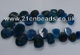 CTD2552 Top drilled 18*25mm - 30*40mm freeform agate gemstone beads