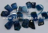 CTD2559 Top drilled 20*35mm - 30*45mm freeform agate gemstone beads