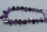 CTD2595 Top drilled 15*20mm - 25*35mm faceted freeform agate beads