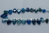 CTD2597 Top drilled 15*20mm - 25*35mm faceted freeform agate beads