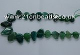 CTD2598 Top drilled 15*20mm - 25*35mm faceted freeform agate beads