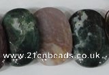 CTD26 Top drilled 20*30mm oval Indian agate beads wholesale