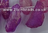 CTD2632 Top drilled 10*25mm - 20*45mm nuggets plated druzy quartz beads