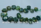 CTD2644 Top drilled 20*25mm - 30*40mm faceted freeform agate beads