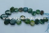 CTD2645 Top drilled 20*25mm - 30*40mm faceted freeform agate beads