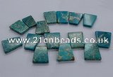 CTD2654 Top drilled 25*35mm - 30*40mm trapezoid sea sediment jasper beads