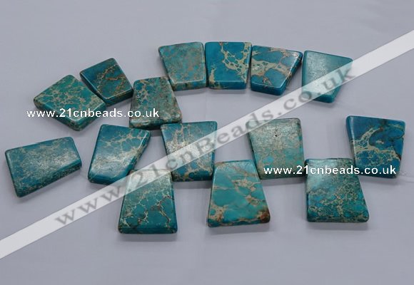 CTD2654 Top drilled 25*35mm - 30*40mm trapezoid sea sediment jasper beads