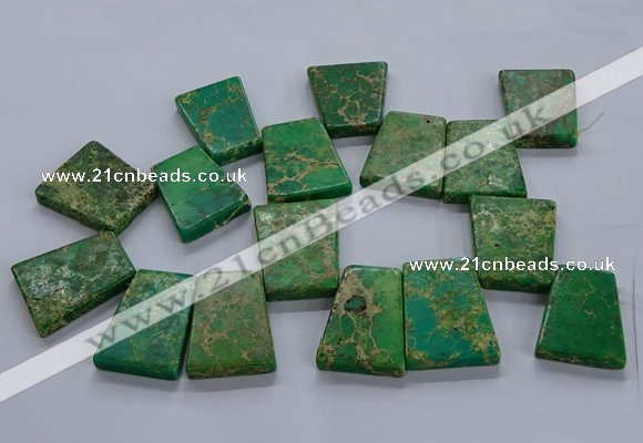 CTD2655 Top drilled 25*35mm - 30*40mm trapezoid sea sediment jasper beads